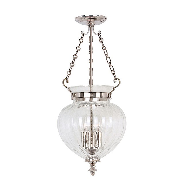 Finsbury Park 3 Light Medium Pendant - Polished Nickel