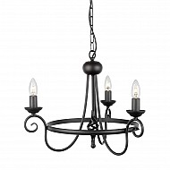 Harlech 3 Light Chandelier - Black