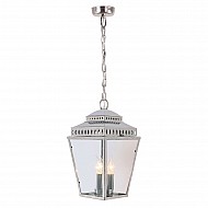 Mansion House 3 Light Chain Lantern - Polished Nickel