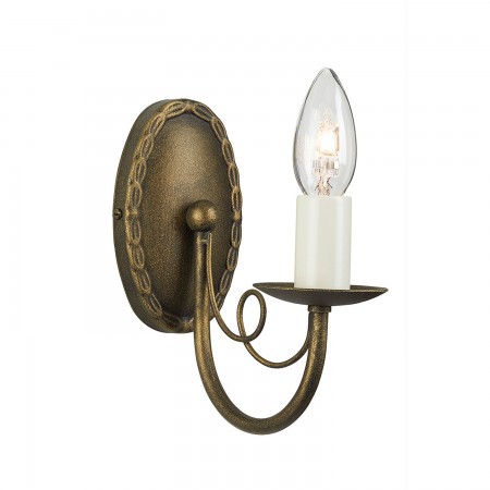 Minster 1 Light Wall Light - Black/Gold