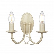 Minster 2 Light Wall Light - Ivory Gold