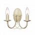 Minster 2 Light Wall Light - Ivory Gold
