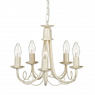 Minster 5 Light Chandelier - Ivory Gold