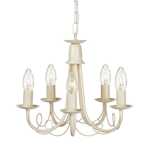 Minster 5 Light Chandelier - Ivory Gold