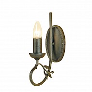Olivia 1 Light Wall Light - Black/Gold
