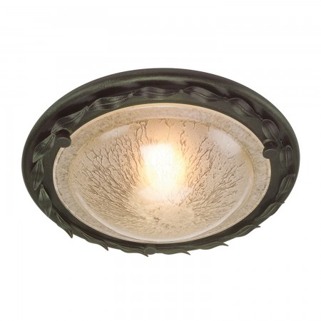 Olivia 1 Light Flush - Black/Gold