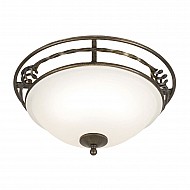 Pembroke 2 Light Flush Light Style A - Black/Gold