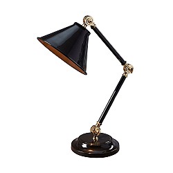 Provence Element 1 Light Mini Table Lamp - Black/Polished Brass