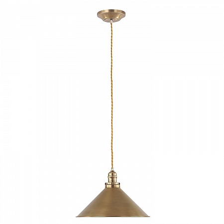 Provence 1 Light Pendant - Aged Brass