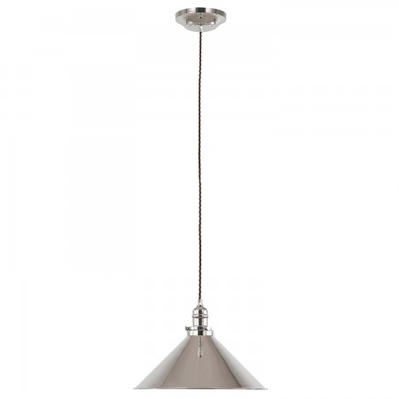 Provence 1 Light Pendant - Polished Nickel