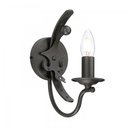 Windsor 1 Light Wall Light - Graphite