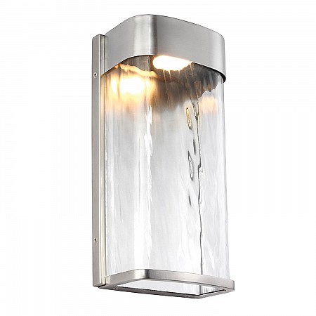 Bennie 1 Light Large LED Wall Light - Painted Brushed Steel