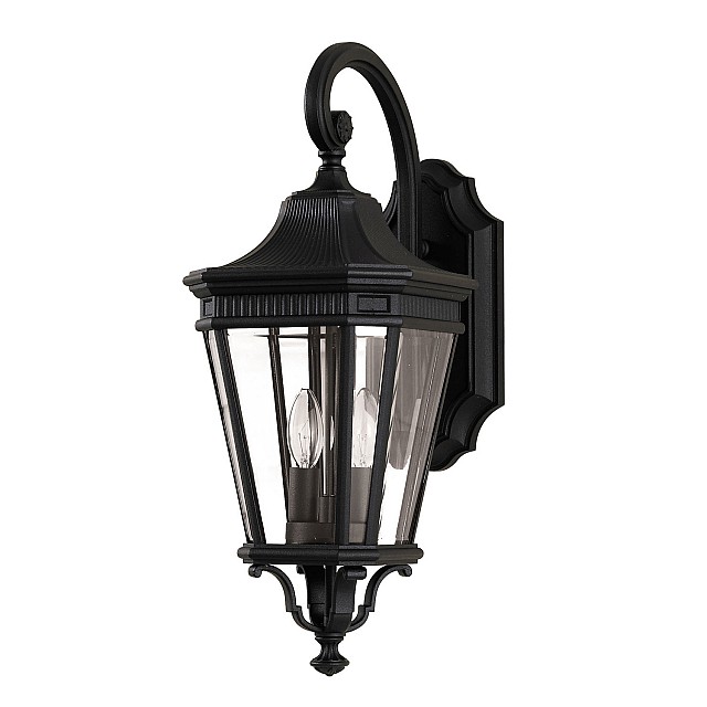 Cotswold Lane 2 Light Medium Wall Lantern - Black