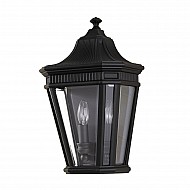 Cotswold Lane 2 Light Half Wall Lantern - Black