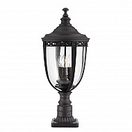 English Bridle 3 Light Large Pedestal - Black