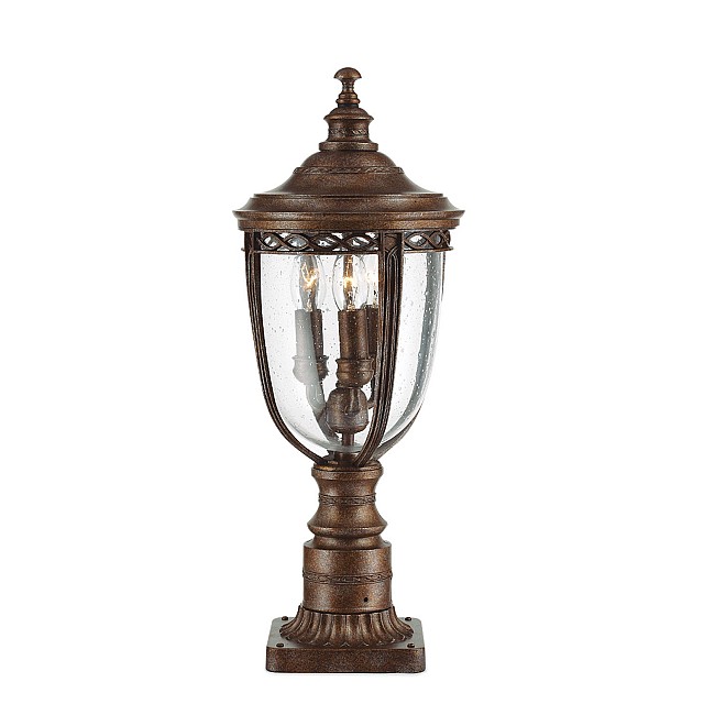 English Bridle 3 Light Medium Pillar - Lantern Black