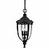 English Bridle 3 Light Large Chain Lantern - Black
