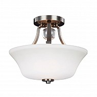 Evington 2 Light Semi-Flush - Satin Nickel