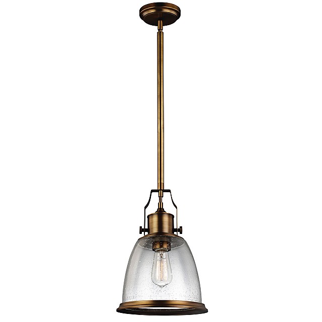 Hobson 1 Light Medium Pendant Aged Brass