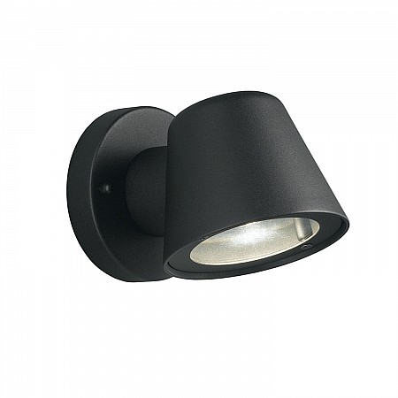 Exto Compact Exterior Wall Light Black Finish