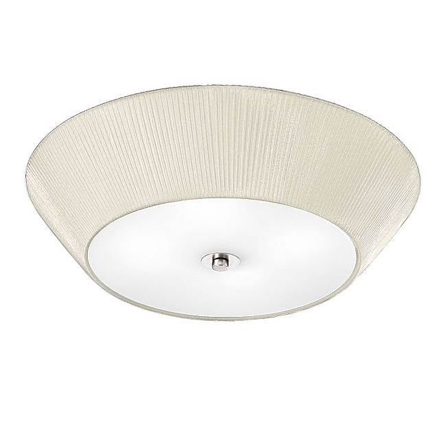 600mm Circular Flush Shade Satin Nickel Finish