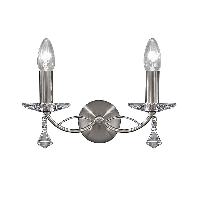 Monaco 2 light Bracket Satin Nickel Finish