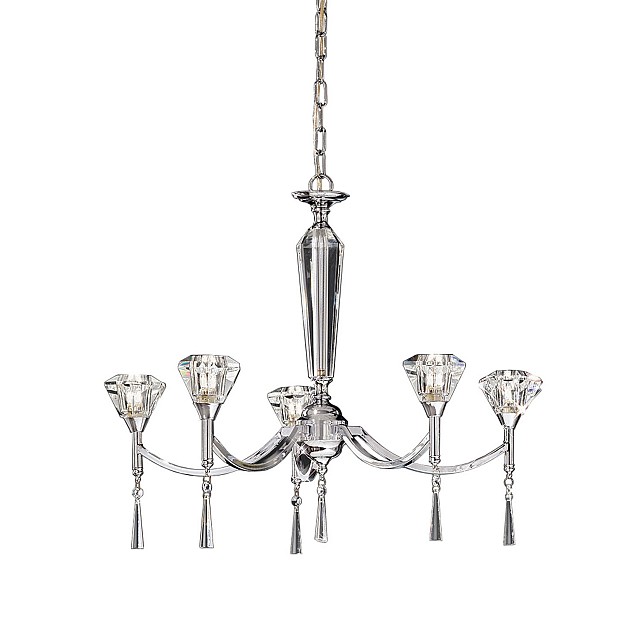 Desian 5 light Fitting Chrome Finish