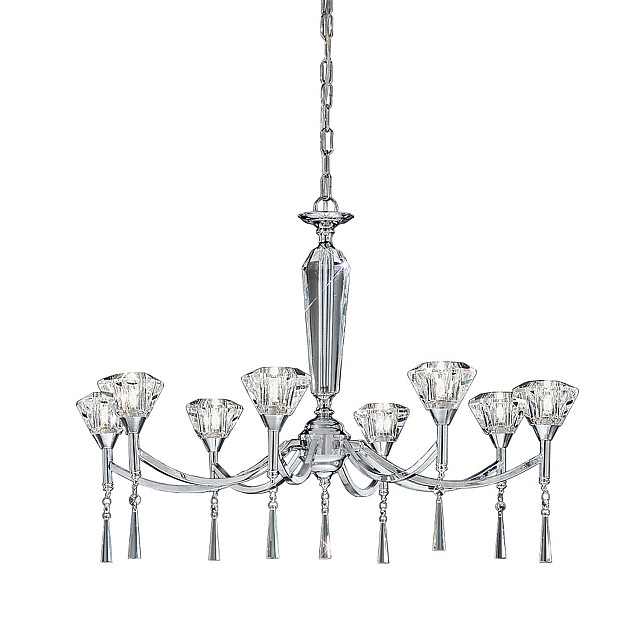 Desian 8 light Fitting Chrome Finish