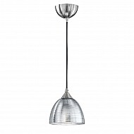 Vetross black cord suspension with translucent silver glass Satin Nickel Finish
