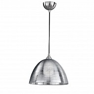 Vetross black cord suspension with 350mm translucent silver glass Satin Nickel Finish