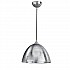 Vetross black cord suspension with 350mm translucent silver glass Satin Nickel Finish