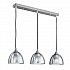 Vetross suspension with 3 translucent silver glasses Satin Nickel Finish