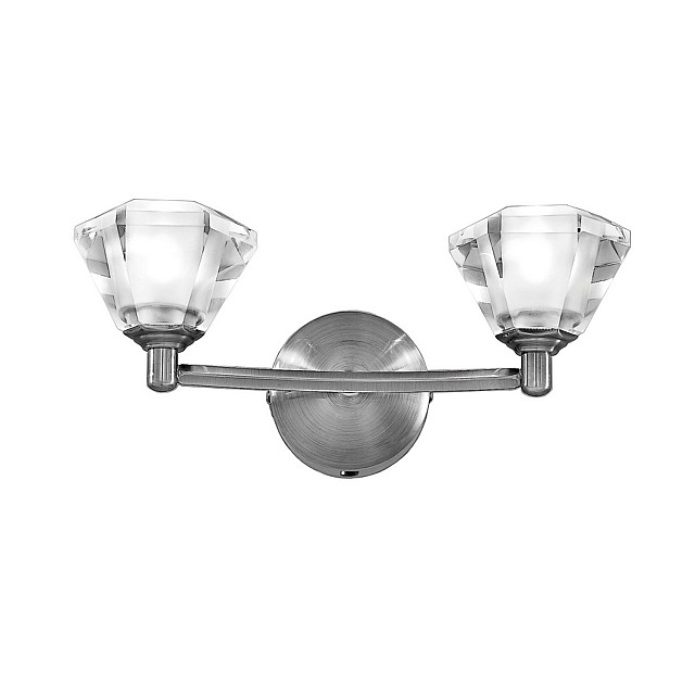 Twista 2lt Bracket with switch Satin Nickel Finish