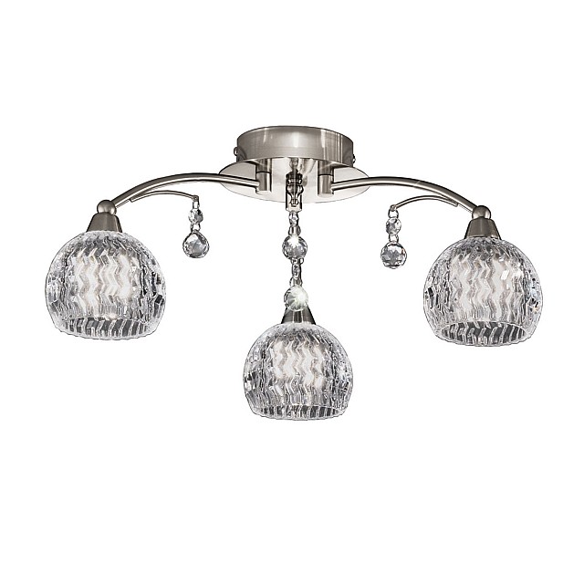 Jura 3 light Fitting Satin Nickel Finish