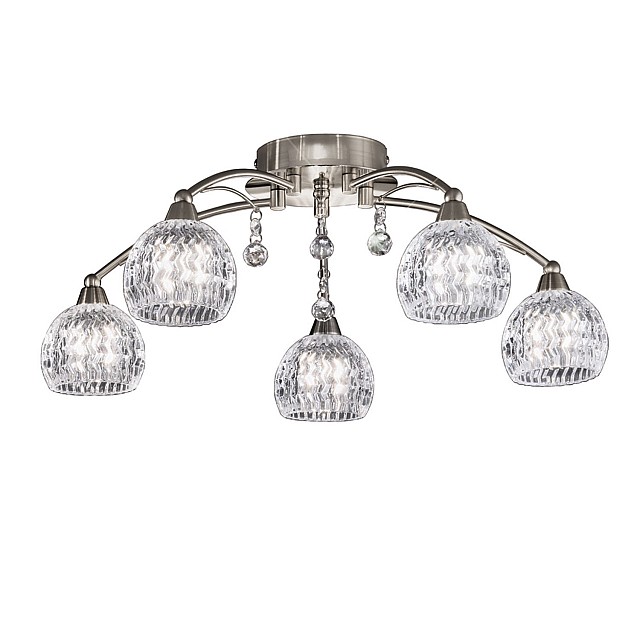 Jura 5 light Fitting Satin Nickel Finish