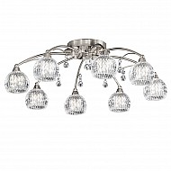 Jura 8 light Fitting Satin Nickel Finish