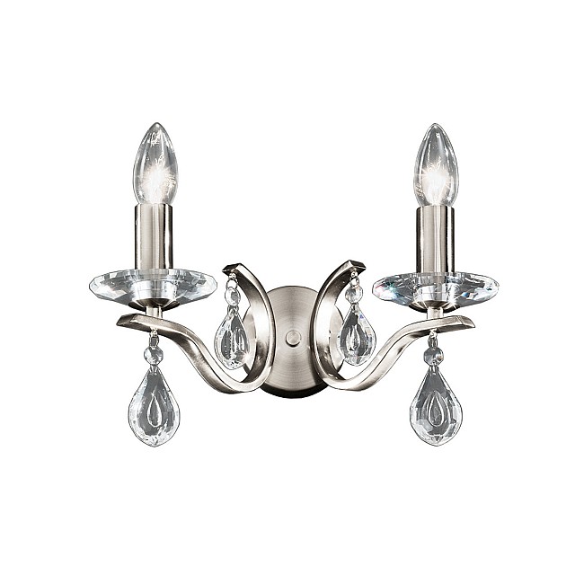 Willow 2 light Bracket Satin Nickel Finish