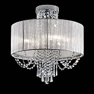 Empress 6 light Flush Chrome Finish
