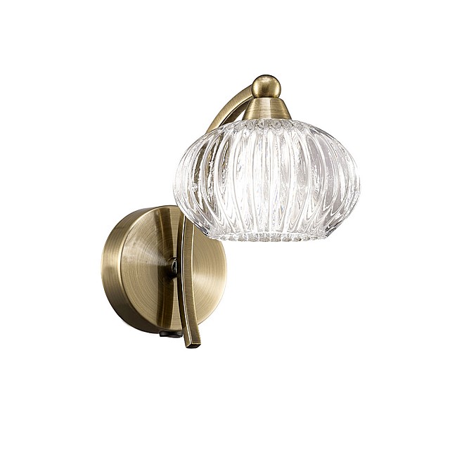 Ripple 1 Light Wall Bracket Bronze Finish