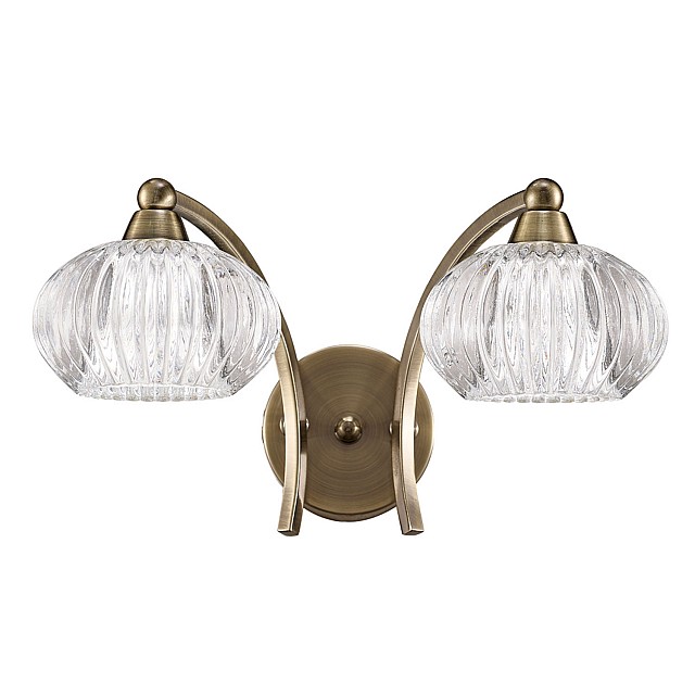 Ripple 2 Light Wall Bracket Bronze Finish