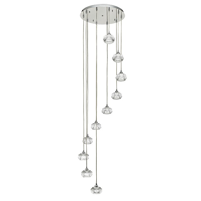 Tizzy 10 light Spreader Chrome Finish