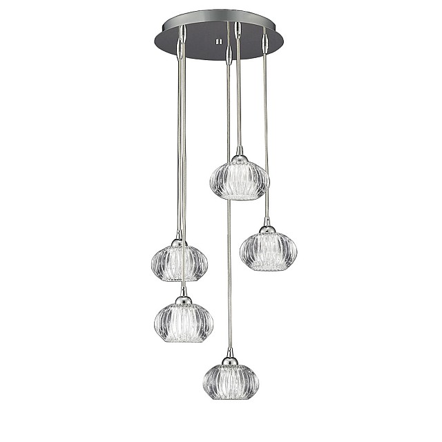 Tizzy 5 light Spreader Chrome Finish