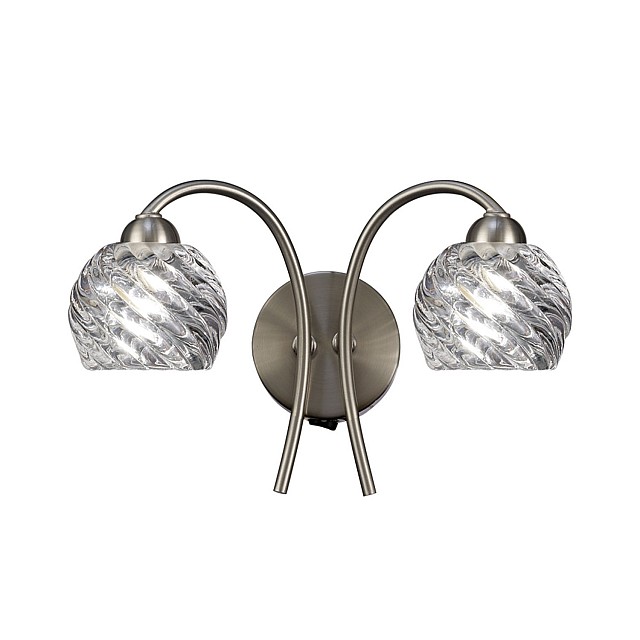 Vortex 2 light Bracket Satin Nickel Finish