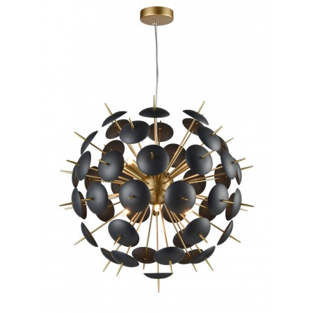 Dandy 12 light Pendant Black / Gold Finish