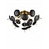 Dandy 3 light FlushFitting Black / Gold Finish