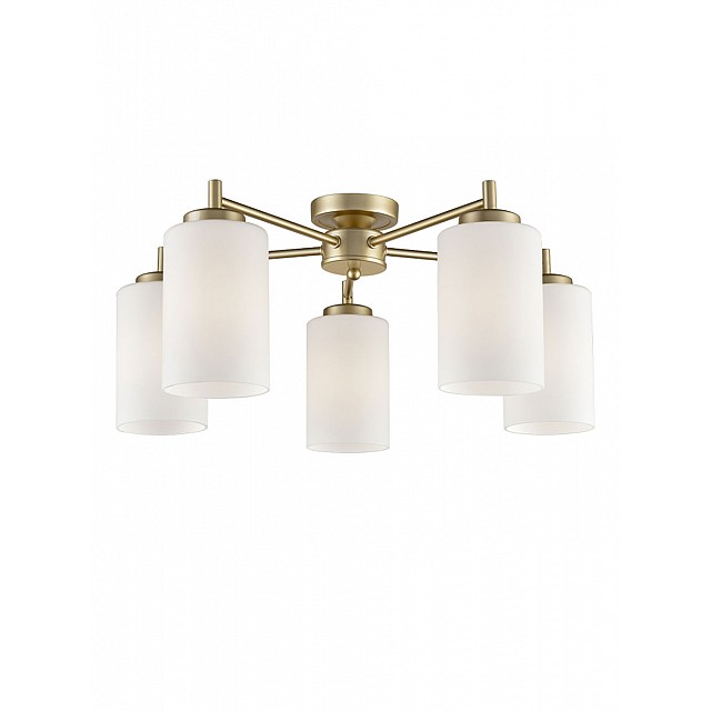 Decima 5 light Fitting(D) Gold Colour Finish