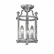 Pasillo 3 light Flush Lantern Chrome Finish