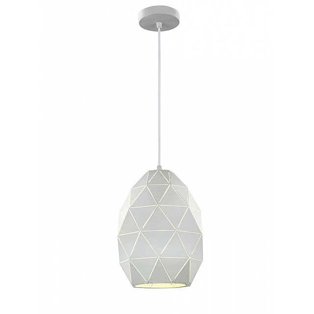 Tangent Oval Pendant White Finish