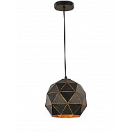 Tangent Small Pendant Black / Gold Finish
