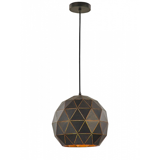 Tangent Medium Pendant Black / Gold Finish